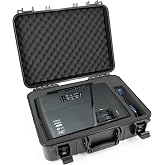 CASEMATIX Projector Hard Case with Customizable Foam Compatible With Epson VS240, EX3240, VS345, VS340, VS335W, EX7240 Pro, EX5240 &ndash; Travel Case For Protection&ndash; Fits 14.5" x 10.5" x 4.5" MAX