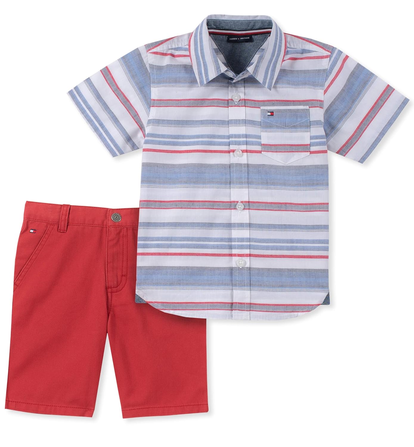 tommy hilfiger shirt and shorts set
