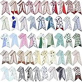 Funnysoft 48 Pcs Bulk Purse Scarf Headband for Women Hair Purse Scarf Handbag Ribbon for Women Headband Neck Decorative Fashion Gifts