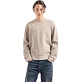 Armani Exchange mens All Over Logo Stretch Bonded Cotton Crewneck Sweatshirt