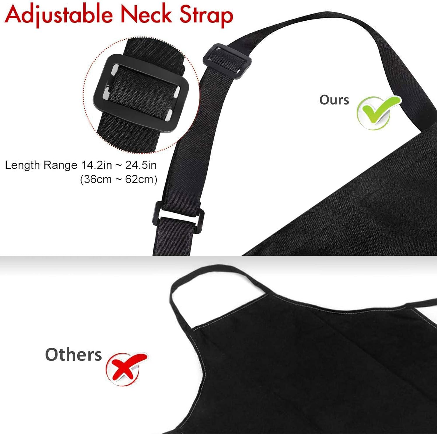 Puroma Adjustable Bib Apron Waterdrop Resistant with 2 Pockets, Unisex Cooking Kitchen Aprons for Chef Couple BBQ Painting (Black, 2): Home & Kitchen