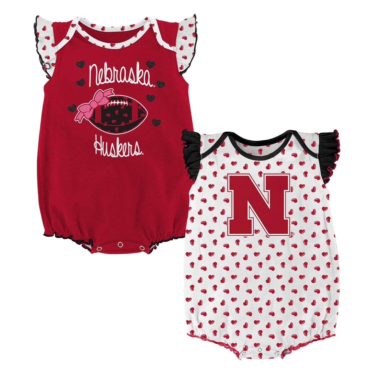 NCAA by Outerstuff NCAA boys Heart Fan 2 Piece Onesie Set