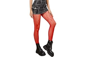 Qilubar Festival Fishnet Stockings, Star Tights, High-Waist Tights for Women