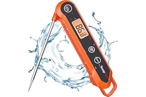 TempPro Digital Instant Read Meat Thermometer for Grilling Waterproof Kitchen Food Thermometer with Calibration Backlight Bak