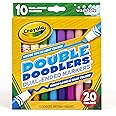 Crayola Dual-Tip Washable Markers, Broad Line & Chisel Tip, 10 Count