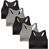 Popular Girls and Teens Racerback Active Sports Bra, Breathable, Lightweight, Multipacks