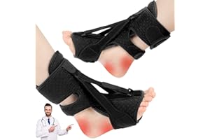 DERJLY Plantar Fasciitis Night Splint: 2 Pack Upgrade 3 Straps Adjustable Planters Facetious Relief Brace for Women Men