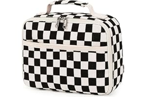 Bluboon Kids Girls Lunch Bag Insulated Lunch Box for school Corduroy Lunch Cooler Organizer School Kids Lunch Tote