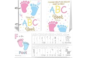 Mecholey Premier livre ABC de bébé, jeu de révélation du sexe, livre d'or de révélation du sexe ABC, alternative au livre d'o