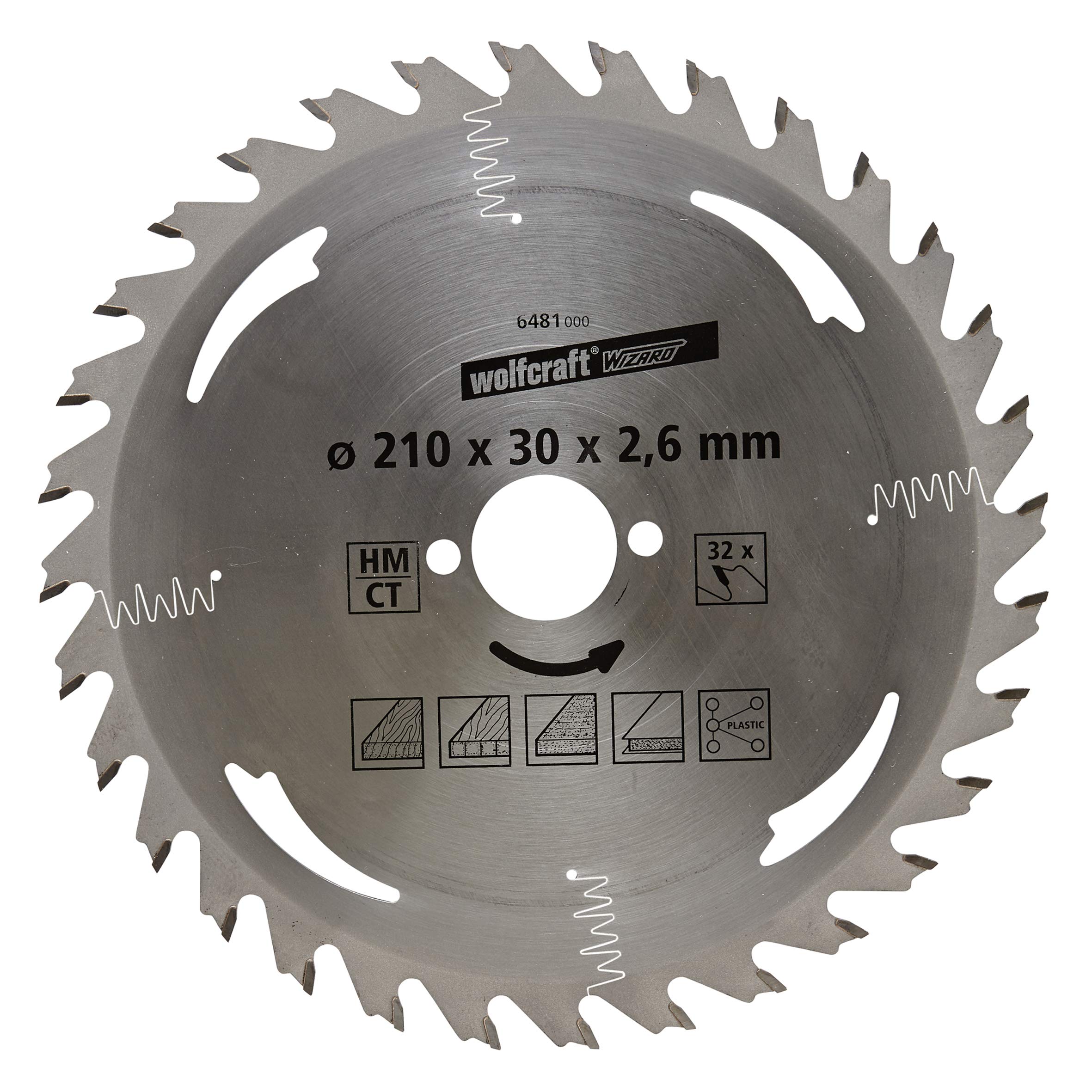 wolfcraft TC Circular Hand Saw Blade, Silver Series I 6481000 I Easy, Fast cuts