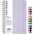 PAPERAGE Lined Spiral Journal Notebook, (Lavender), 160 Pages, Medium 5.7 inches x 8 inches - 100 GSM Thick Paper, Hardcover, Double-Wire Spiral Journal & Notebook