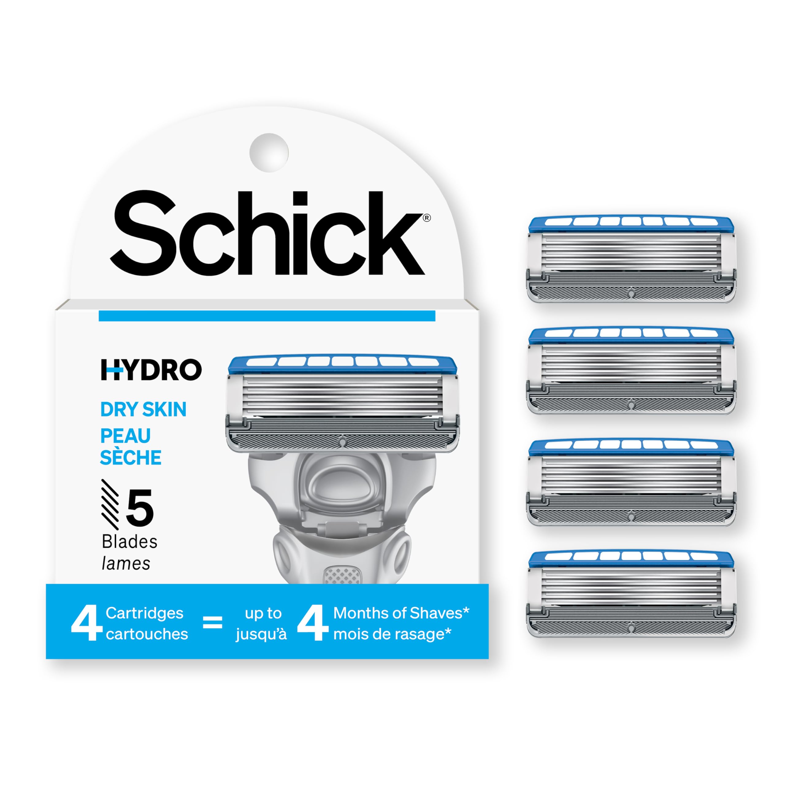 Schick Hydro 5 Blade Refill, 4 Count