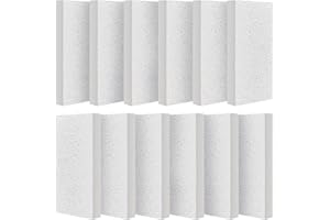 YANRUIPRO Fire Bricks, WoodStove Firebricks, 2400F Light Weight High Temperature Insulated Brick Replacement for Wood Stoves,Fireplaces, Kiln and Forging Ovens, Size 9" X 4-1/2" X 1-1/4", 12 Pieces, White Color