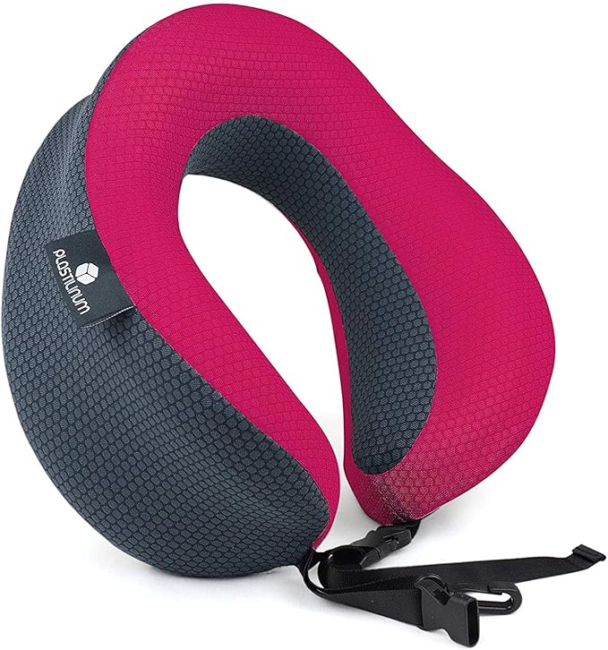 Luxury Travel Neck Pillow by MemorySoft Extremely Soft & Comfy