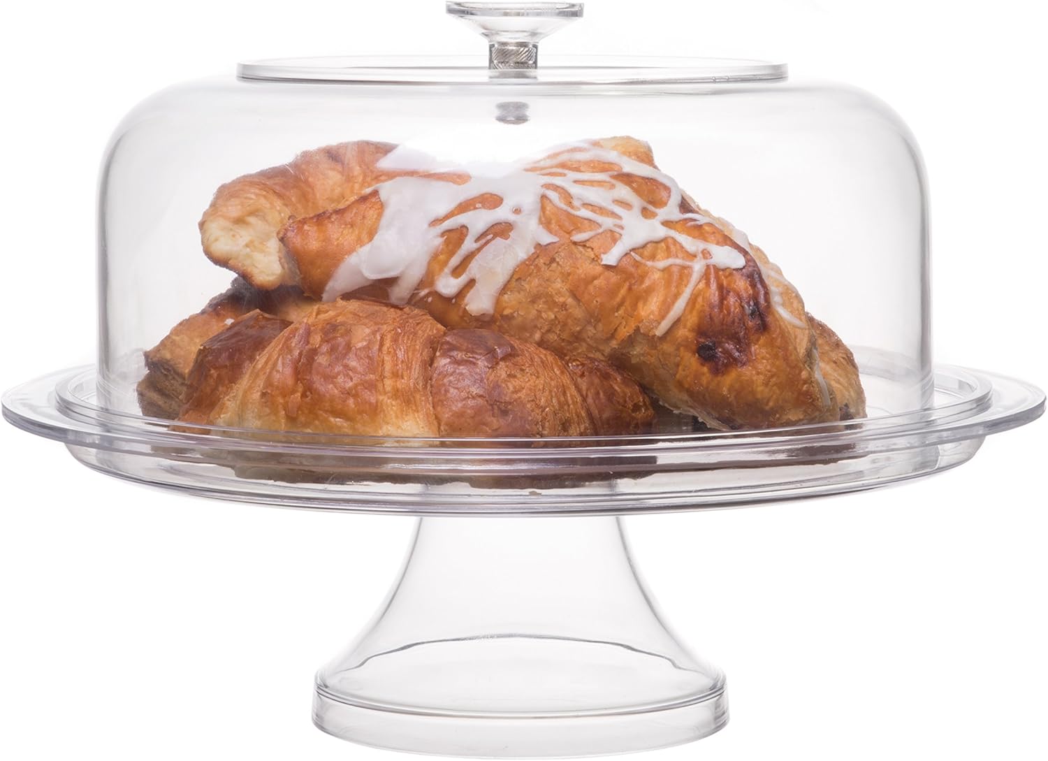 Break Resistant Hard Plastic Cake Stand with Cover, Cake