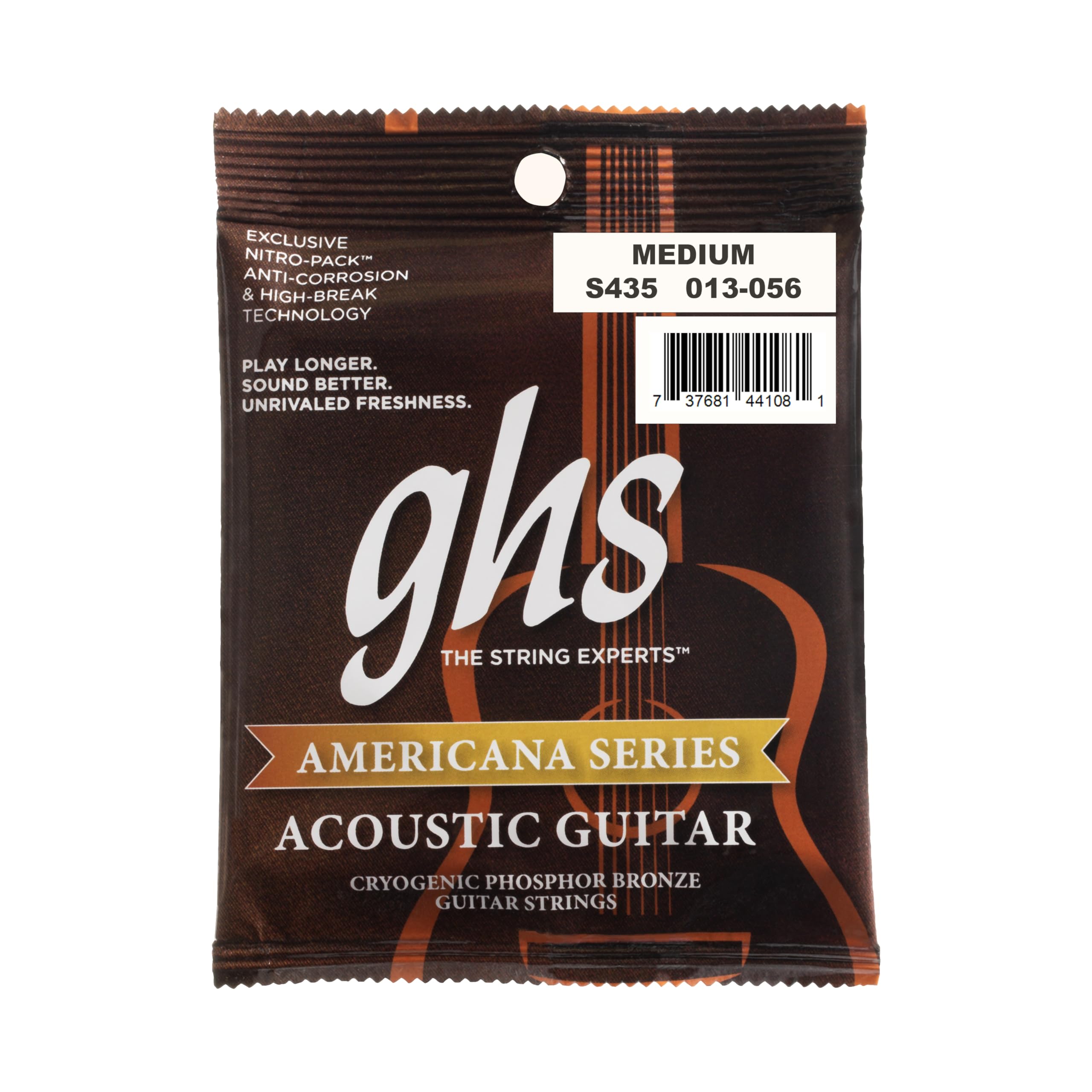 GHS PB S435 Americana Series acoustic guitar strings medium