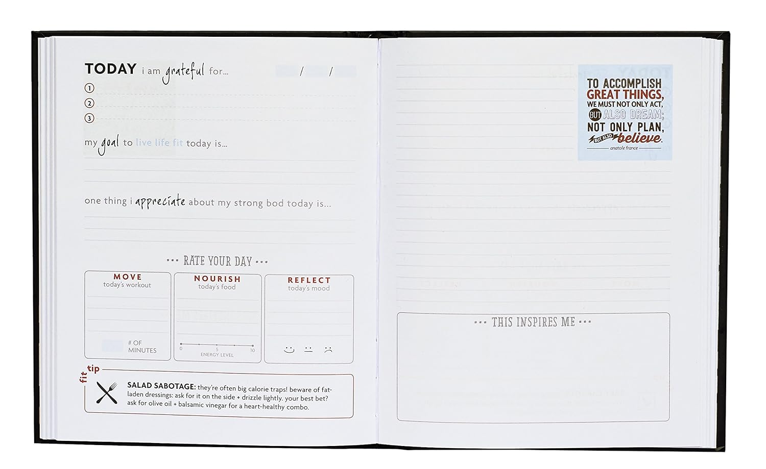 Fitlosophy Fitspiration Journal: 16 Weeks of Guided Fitness Inspiration