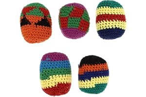 5pcs Hacky Ball Woven Kickball Hacky Juggling Balls Circus Beginners Learning Prop