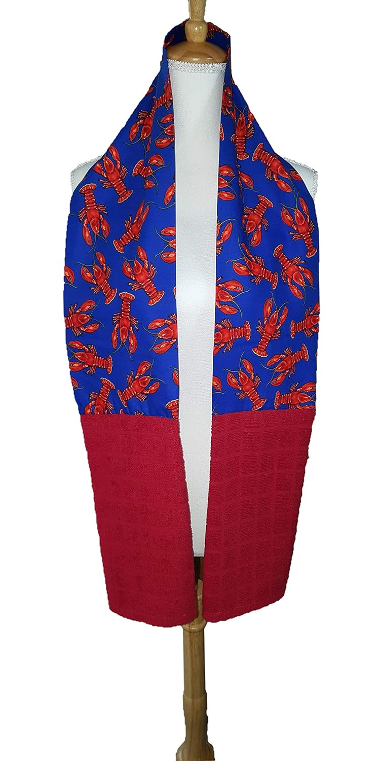 Kitchen Boa Scarf Towel Lobsters Wearable Dish Towel