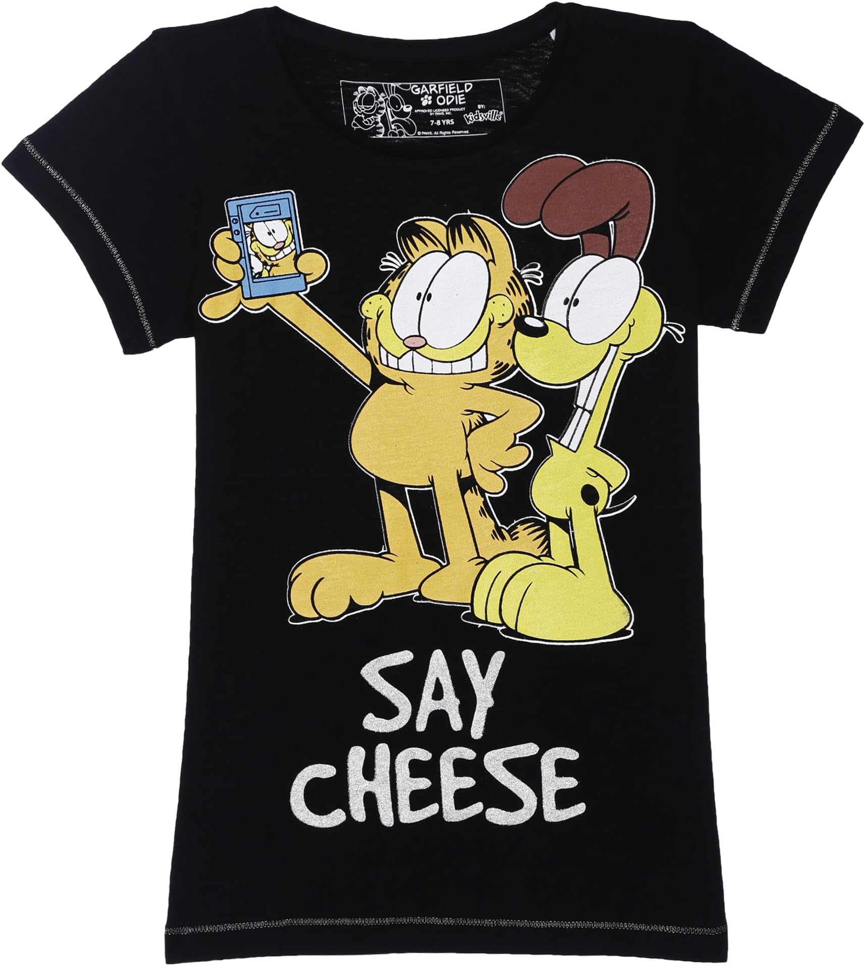 Garfield Girls' Plain Regular Fit T-Shirt