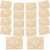 Simgoing 4 Pcs Dia De Los Muertos Decorations Papel Picado Banners, Classic | 9.6ft Day of the Dead Wood Banners Decor, Dia De Los Muertos Altar Ofrenda Decoration, Mexicano Para Fiesta Halloween Decor