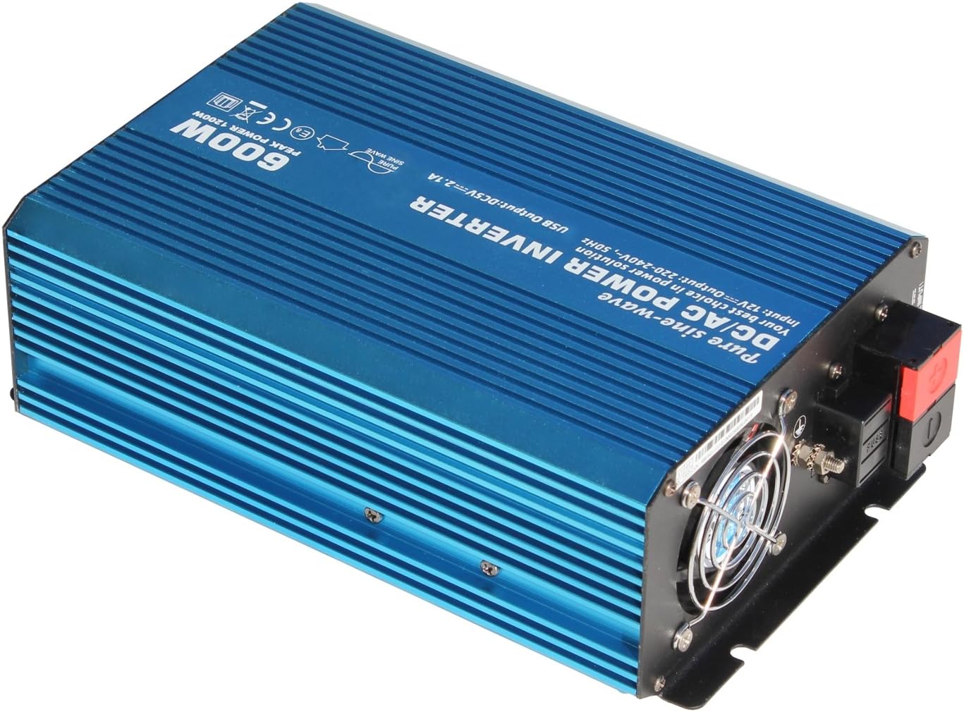 600W 12V pure sine wave power inverter 230V AC output (UK socket), with powerful USB port - Image 3