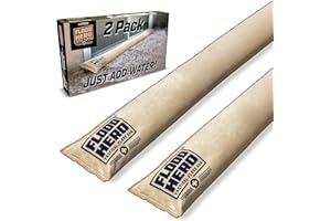 GOSPORTS OUTDOORS Flood Hero Water Activated Sandbags - 3 ft, 6 ft, 10 ft, 18 ft - Flood Bag Barriers for Home, Doors, Garages, Basements & More