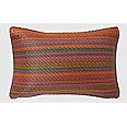 Fab Habitat Outdoor Premium Recycled Plastic Lumbar Pillow - Waterproof, Fade Resistant - Striped - Patio, Porch, Deck, Balcony - Cancun - Multicolor - 14" x 22"