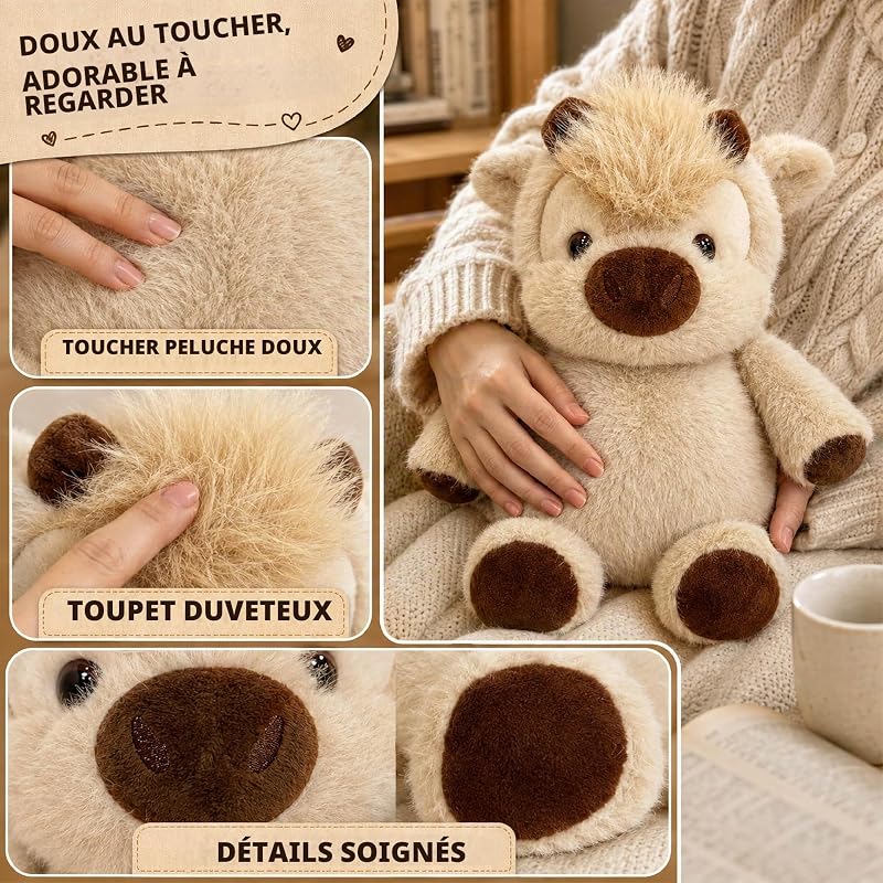 Doudou Vache Highland 45 cm – Grande Peluche Douce et Moelleuse — photo 4 sur 8