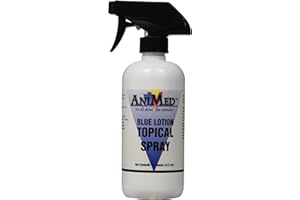 AniMed Blue Lotion Topical Antiseptic for Horses Dogs Cats Cows Sheep and Goats, 16-Ounce