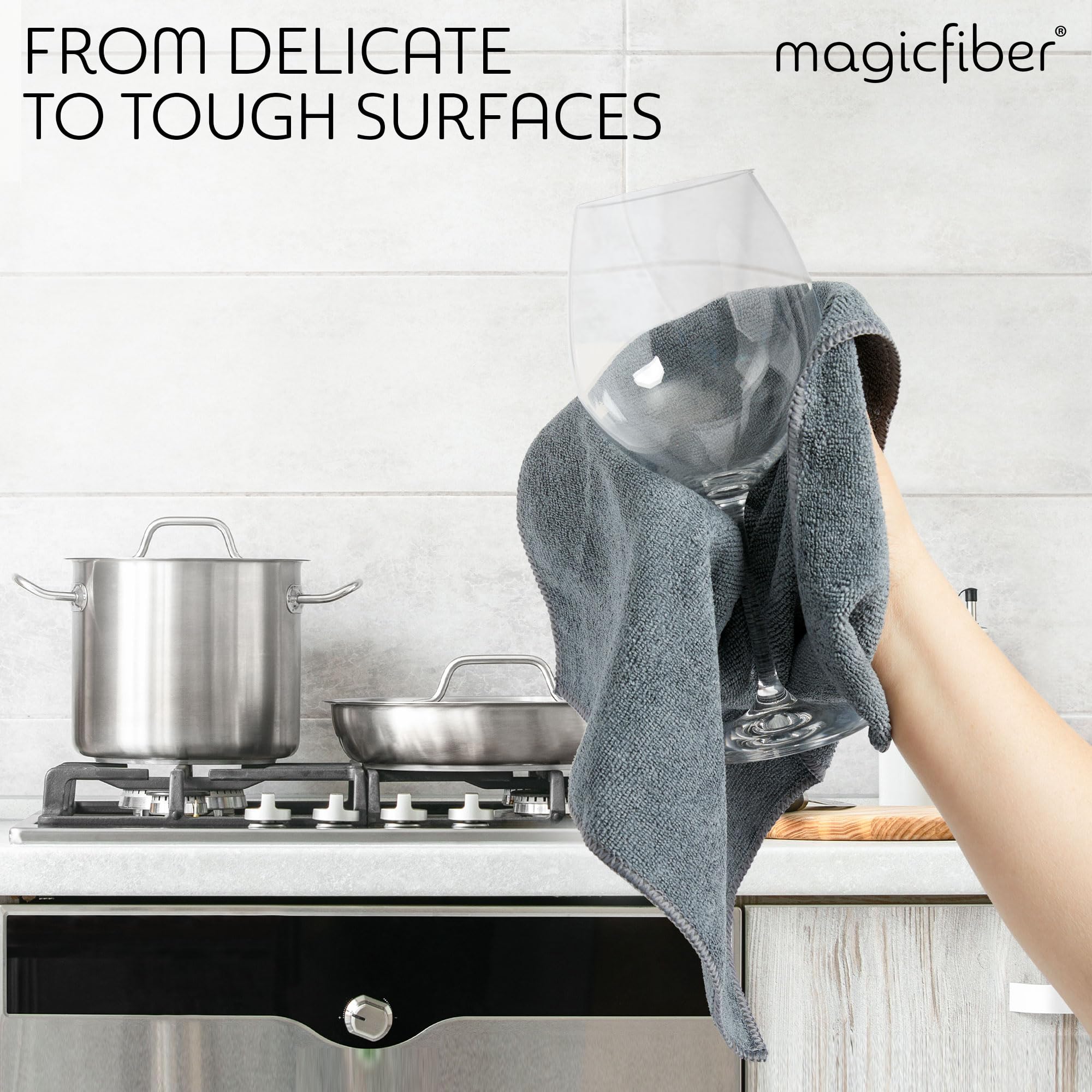 MagicFiber Microfiber Cleaning Cloth - 12 Pack, Large 13