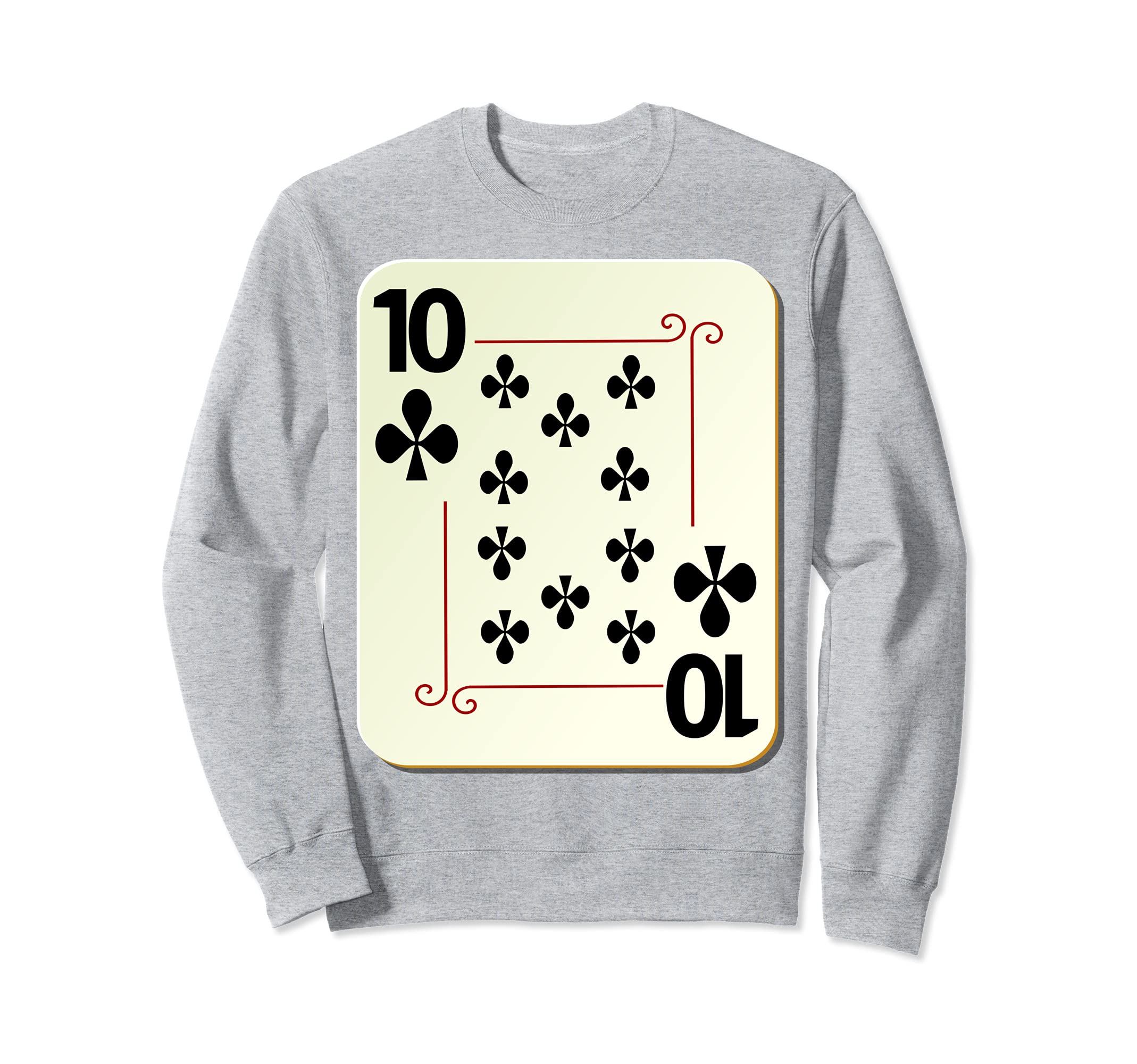 Ten Of Clubs Card Sweatshirt