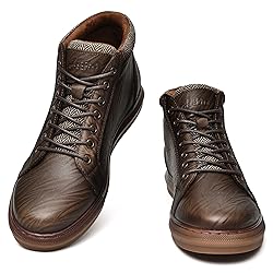 Men's Casual Oxford Sneaker Boots - Embossed Leaf