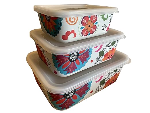 FIBERBAMBOO Conjunto Tupper bambú ecológico Set 5 tuper renueva ...