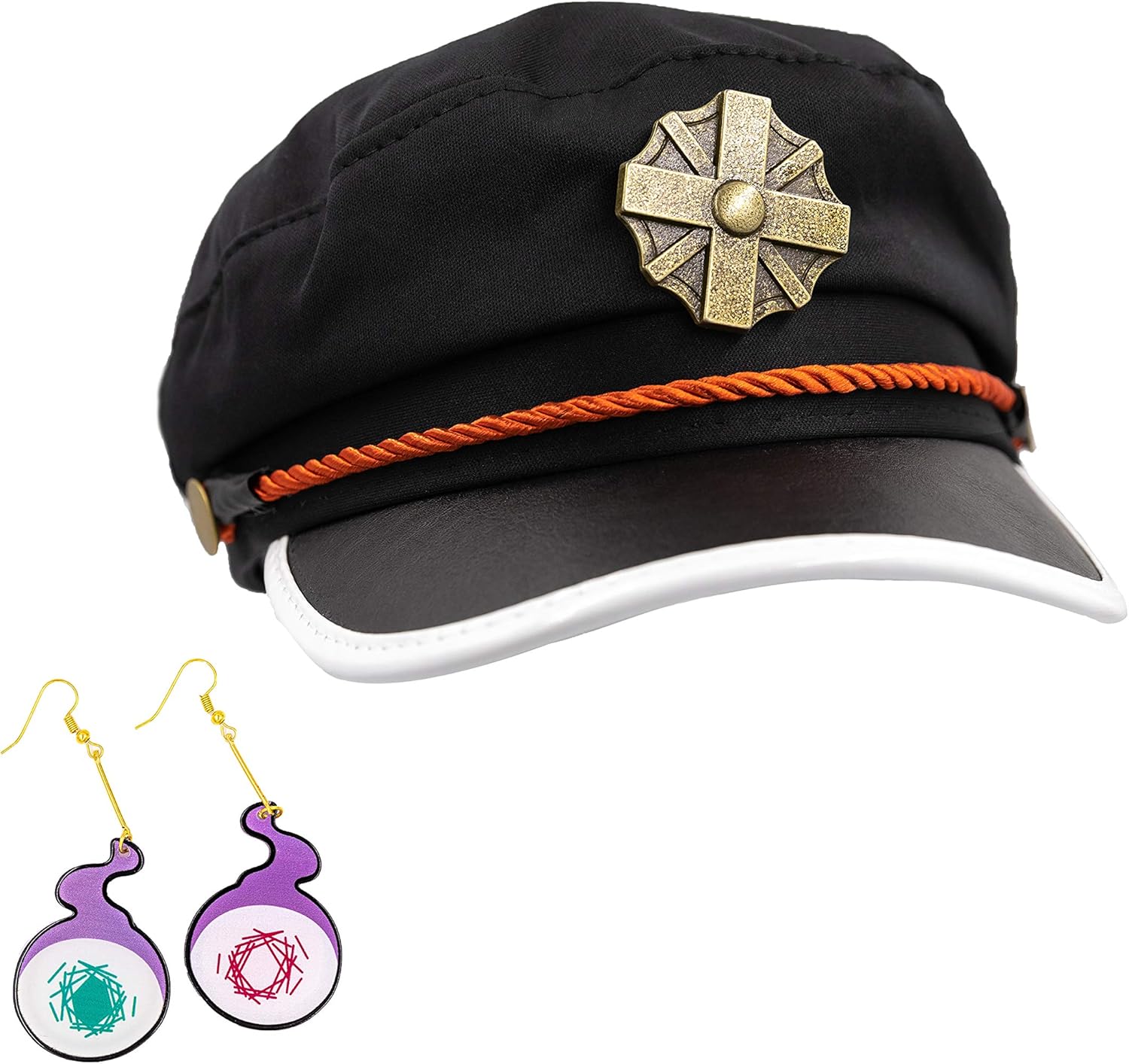 NatureMax Hanako Kun Hat with Sticker Toilet Bound Hanako Kun Earrings
