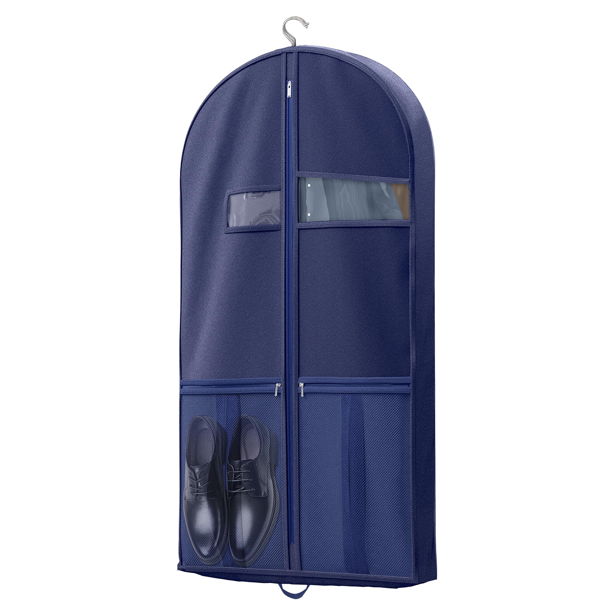 Photo 1 of Travel Garment Bag with Zipper Pocket, Suit Bag for Suits, Dresses, Coats