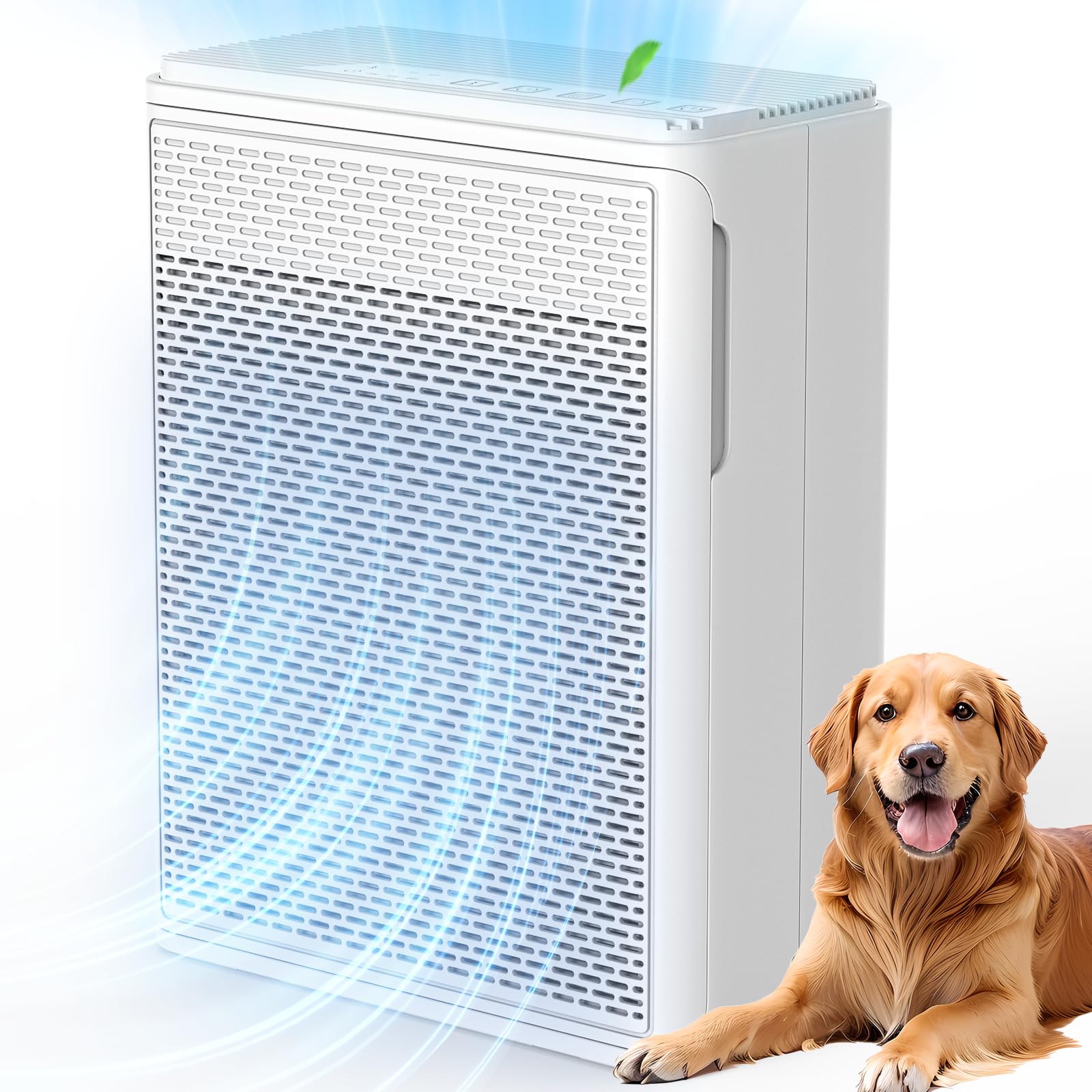 Photo 1 of YARIKI Air Purifiers for Home Pets Covers Up to 1500 Sq Ft,H13 Hepa Filter with Washable Pre-Filter,Pet Hair Dander Smoke Air Cleaner,22 dB Quiet Sleep for Living Room Bedroom Kitchen,P280 (White)
