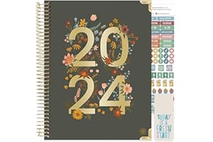 HARDCOVER bloom daily planners 2024 (8.5" x 11") Calendar Year Day Planner (January 2024 - December 2024) - Passion/Goal Organizer - Monthly & Weekly Inspirational Agenda Book - Dreams In Bloom