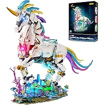 JMBricklayer Unicorn Building Sets for Adults with Lights 70008