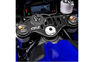 labelbike - 3D Gel Resin Sticker for Decoration and Protection of Motorcycle Steering Plate Compatible with Yamaha YZF R1 from 2015