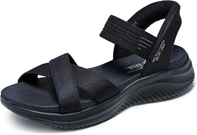 Ultra Flex 3.0-Never Netter Hands Free Slip-ins, Sandalia Mujer, Black Mesh/Gore, 38 EU