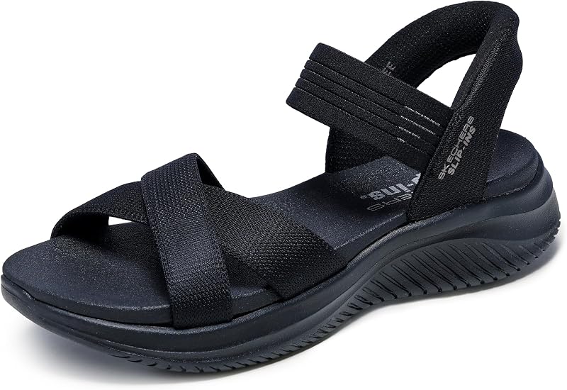 Ultra Flex 3.0-Never Netter Hands Free Slip-ins, Sandali Donna, Black Mesh/Gore, 38 EU