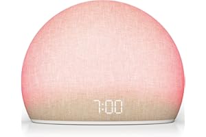 HOUSBAY Sunrise Alarm Clock Radio for Bedroom – Wake Up Naturally with Gentle Light & Nature Sounds, Relax with Bluetooth Spe