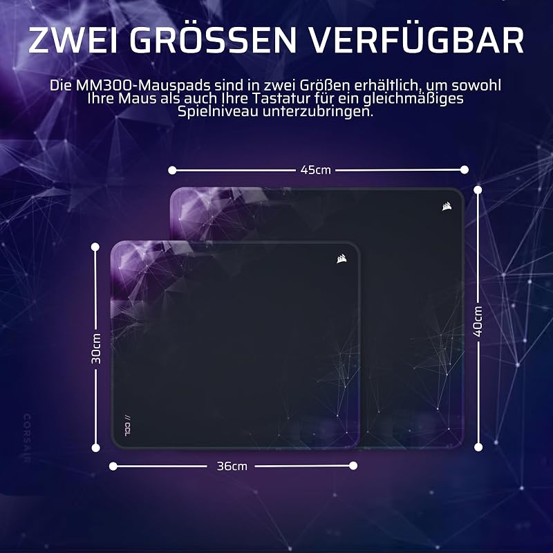 MM300 Sci-Fi Dark Groß Anti-Fray-Stoff-Gaming-Mauspad – Marineblau