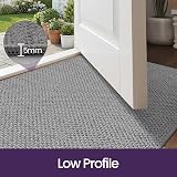 DEXI Indoor Door Mat 90 x 140 cm Non Slip Rubber Backing Grey view 3