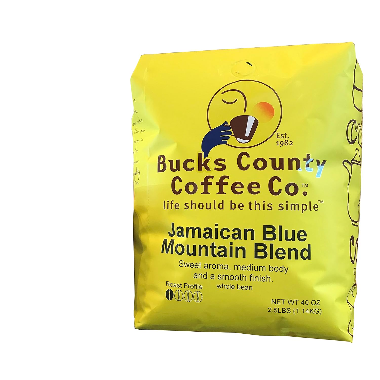 Amazon.com : Bucks County Coffee Co. - Blue Mountainn Blend 2.5lb Whole