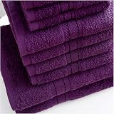 GC GAVENO CAVAILIA Towels 10pc Set 100% Egyptian Cotton Purple view 5