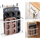 KES Cabinet Door Organizer with Towel Bar, Cutting Board Organizer for Kitchen, Over the Cabinet Door Organizer, White, KUR520-WH