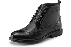 Arkbird Mens Dress Boots Genuine Leather Oxford Brogue Chukka Ankle Boot for Men