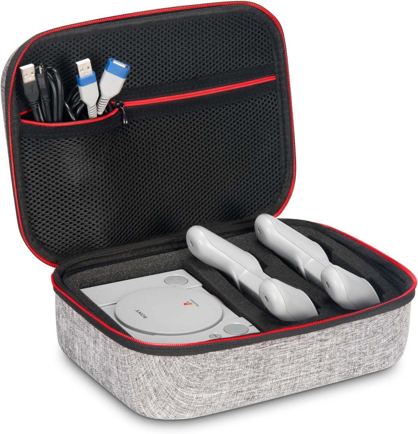 Case for PlayStation Classic – Keten Portable Hard Storage Case with Space for PS Mini Console (2018), Two Controllers and Accessories